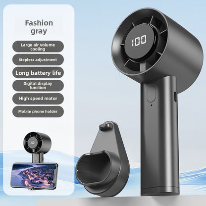 USB Rechargeable Handheld Fan with Digital Display