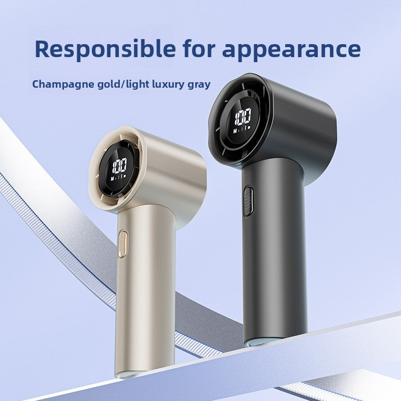 USB Rechargeable Handheld Fan with Digital Display