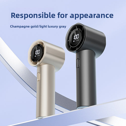 USB Rechargeable Handheld Fan with Digital Display