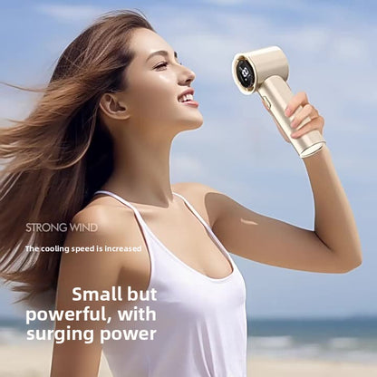 USB Rechargeable Handheld Fan with Digital Display