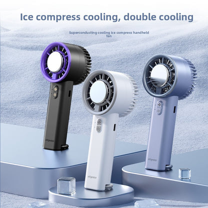 USB Rechargeable Handheld Fan with Digital Display